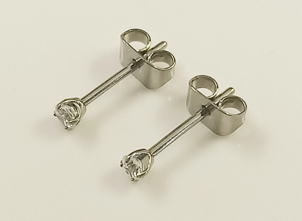 Fashion Jewelry ASTM F136 Titanium G23 Titanium Earrings CZ Hinged Ring Ear Piercing Ear Studs Tper12