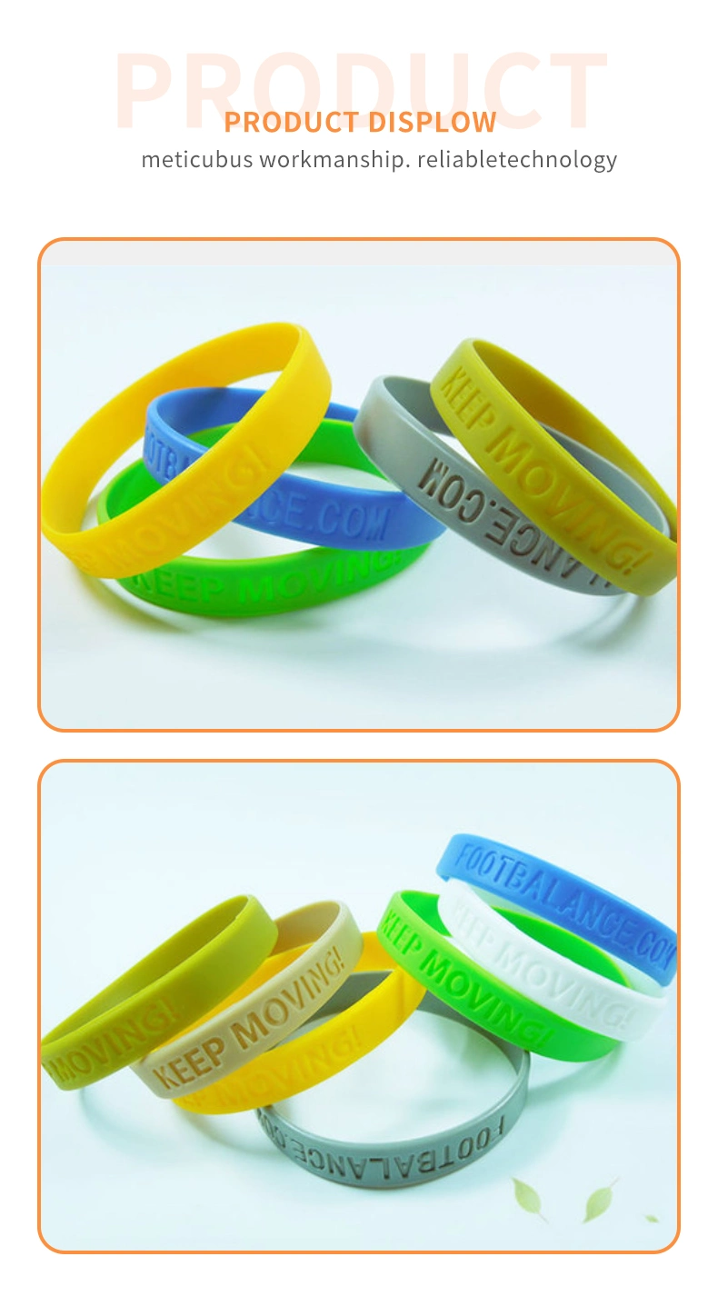 Wholesale Best-Selling Styles in Bulk with Custom Logo Printing and Moulding on Rubber Wristband Bracelets Customised Light-up Sports Silicone Bracelets