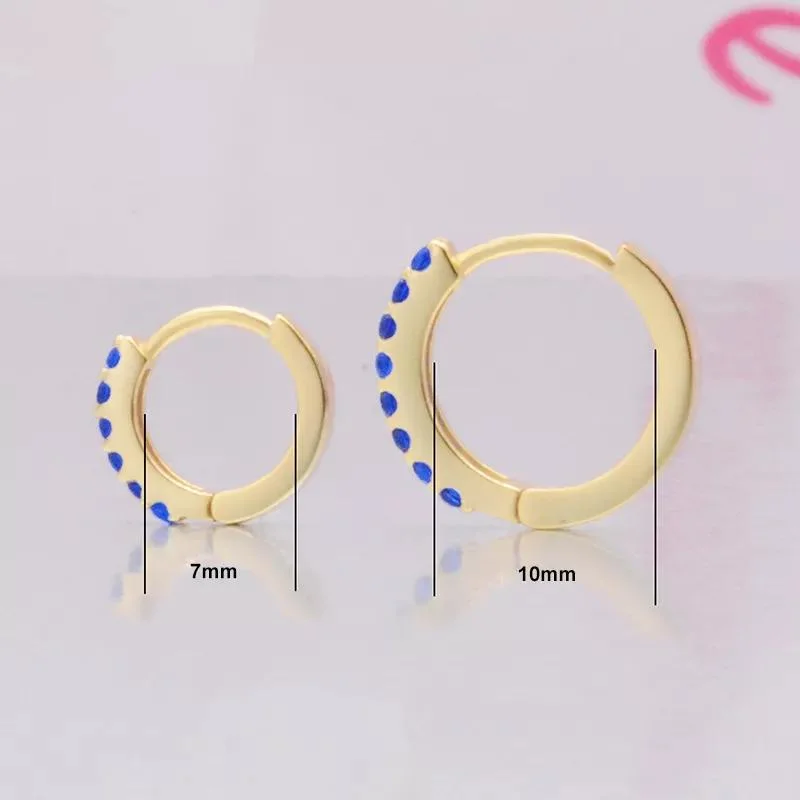 Fashion 18K Gold Plated 925 Sterling Silver Fine Jewelry Earring Piercing Minimalist Huggie Hoop Earrings for Women