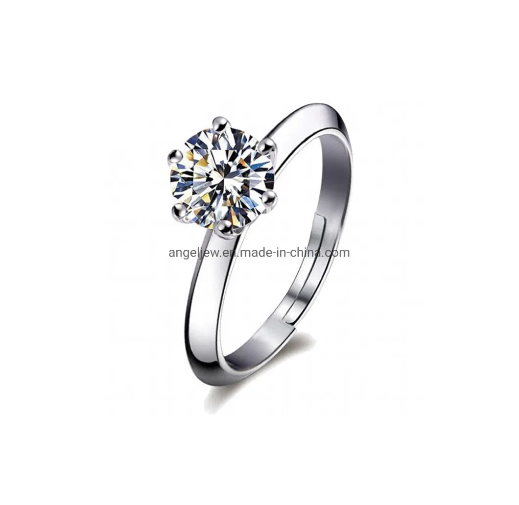 Bague en argent sterling 925 avec diamants en argent sterling 925
