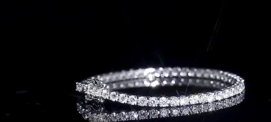 Bracelet de tennis personnalisé pour hommes et femmes avec or 18 carats et diamant de laboratoire de 4 mm