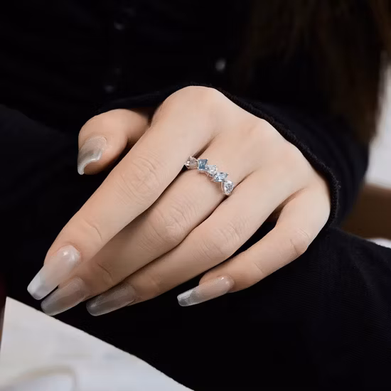 Bagues de fiançailles vintage en argent 925 CZ en forme de poire pour femmes