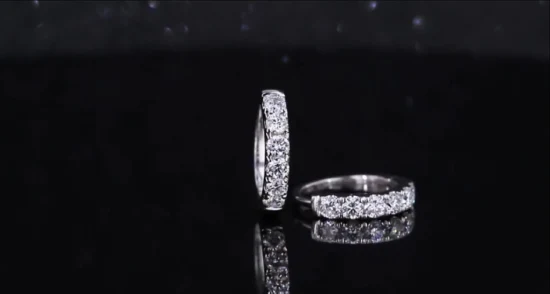 Bijoux de mode personnalisés élégants Couple' S Bague en diamant Moissanite Bagues de fiançailles Bijoux en argent sterling 925