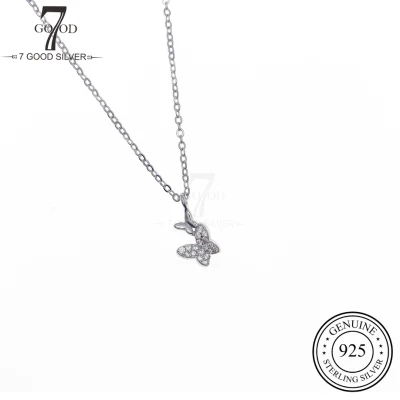 Collier de bijoux en argent 925 de mode personnalisé OEM avec breloque papillon