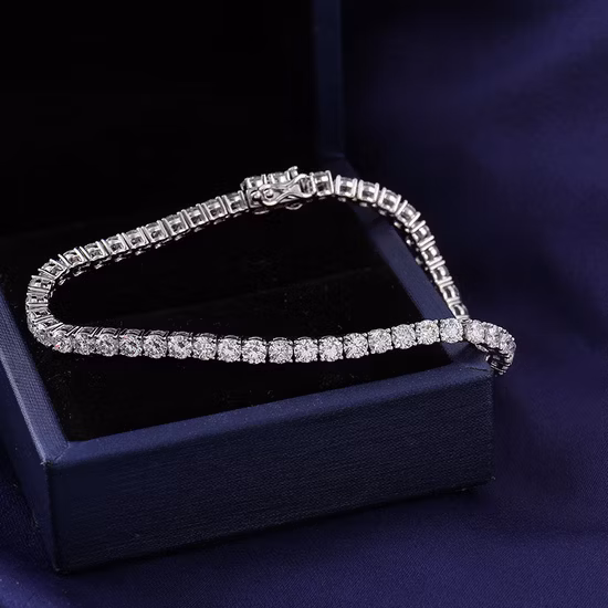 Bracelet de tennis en or véritable 10K/14K pour homme et femme