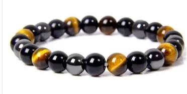 Bracelets de perles de pierre de nature de bijoux de protection magnétique de santé d'hommes