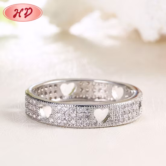 Bijoux de mode en gros personnalisés Dainty 18K plaqué or bijoux de doigt femmes en acier inoxydable 316L gros lien chaîne coeur anneaux