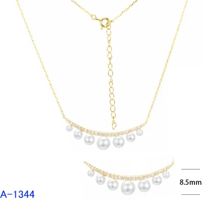 Nouveau modèle Fashion Jewelry 925 Sterling Silver Pear CZ Collier pour femme