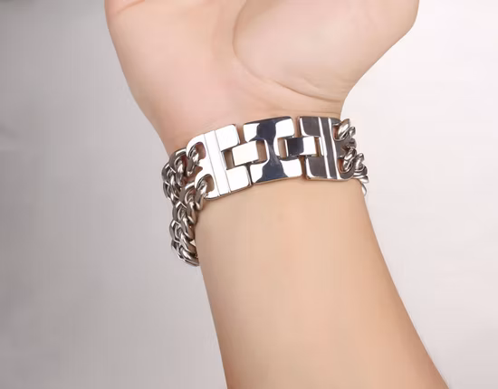 Bracelets à maillons en acier inoxydable pour hommes Boy's Fashion
